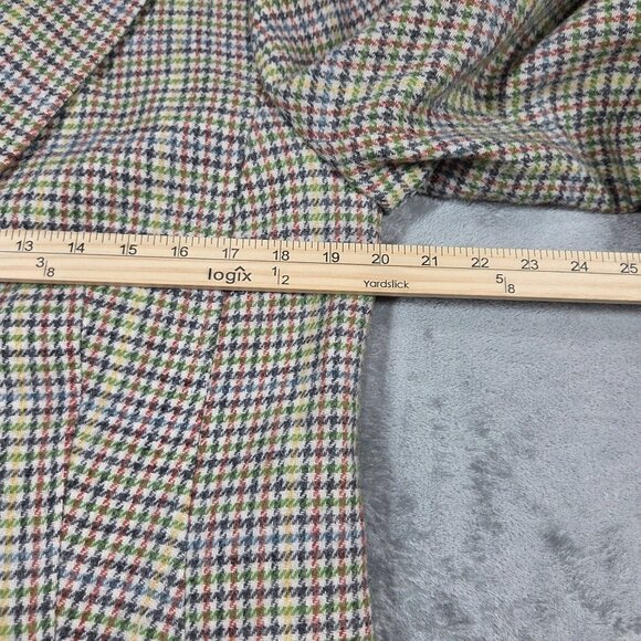Talbots Blazer 12 Classic Shetland Plaid Wool Blend Preppy Academia Office - Picture 10 of 13